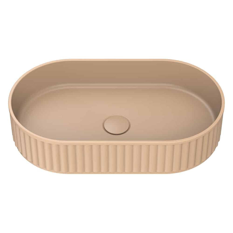 Fienza Minka Pill Oval Solid Surface Above Counter Basin, Dusk