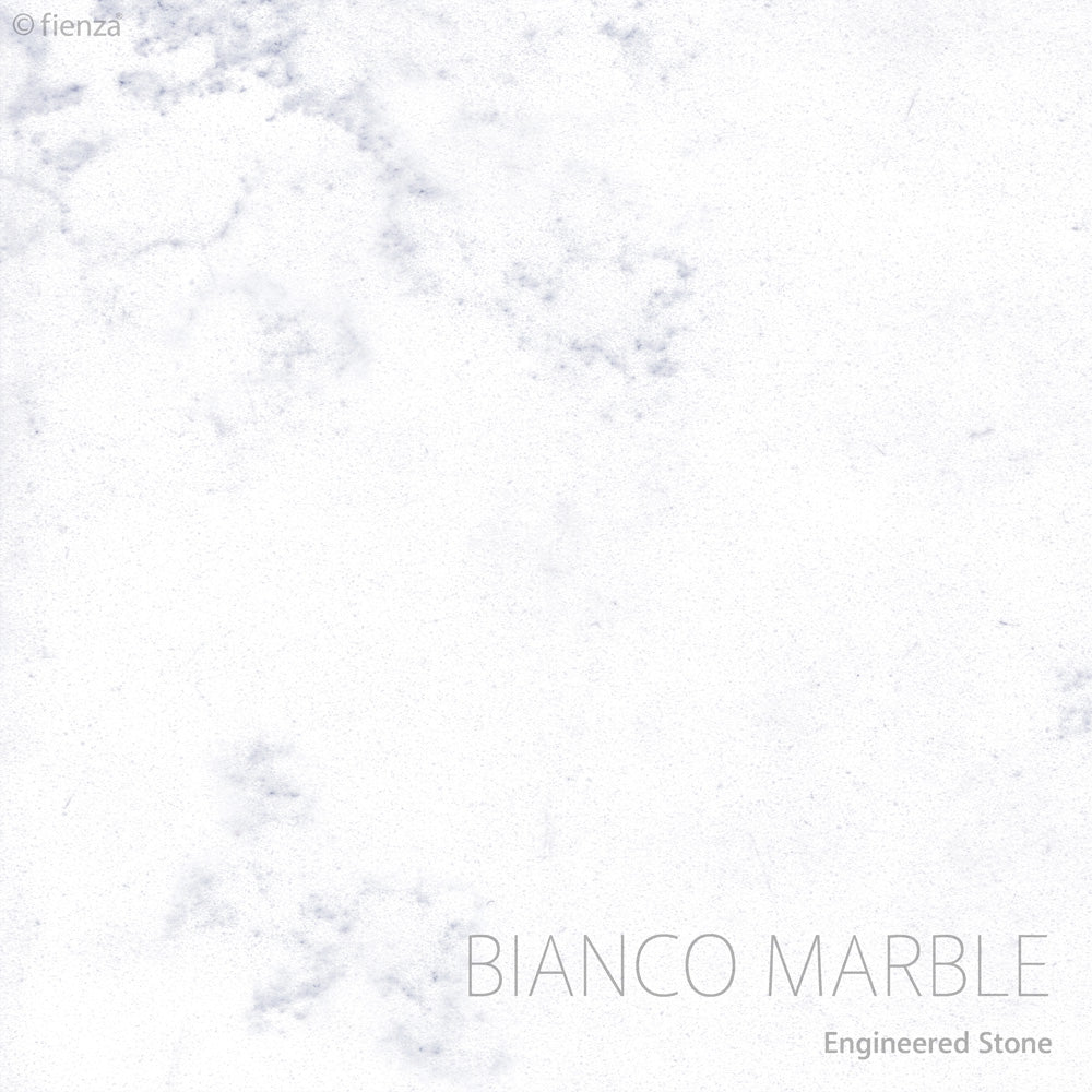 Sarah Bianco Marble Undermount 1200 Amato Satin White Vanity on Kick