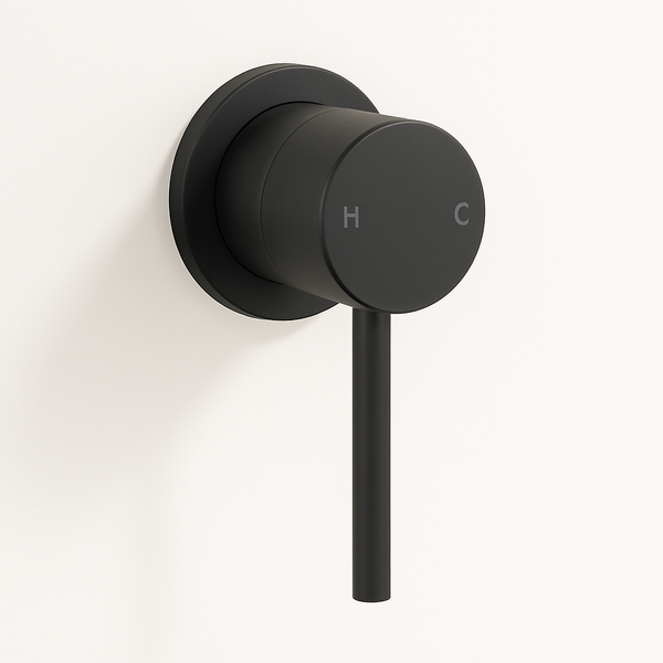 Ovia Milan Shower Bath Mixer Round Matt Black