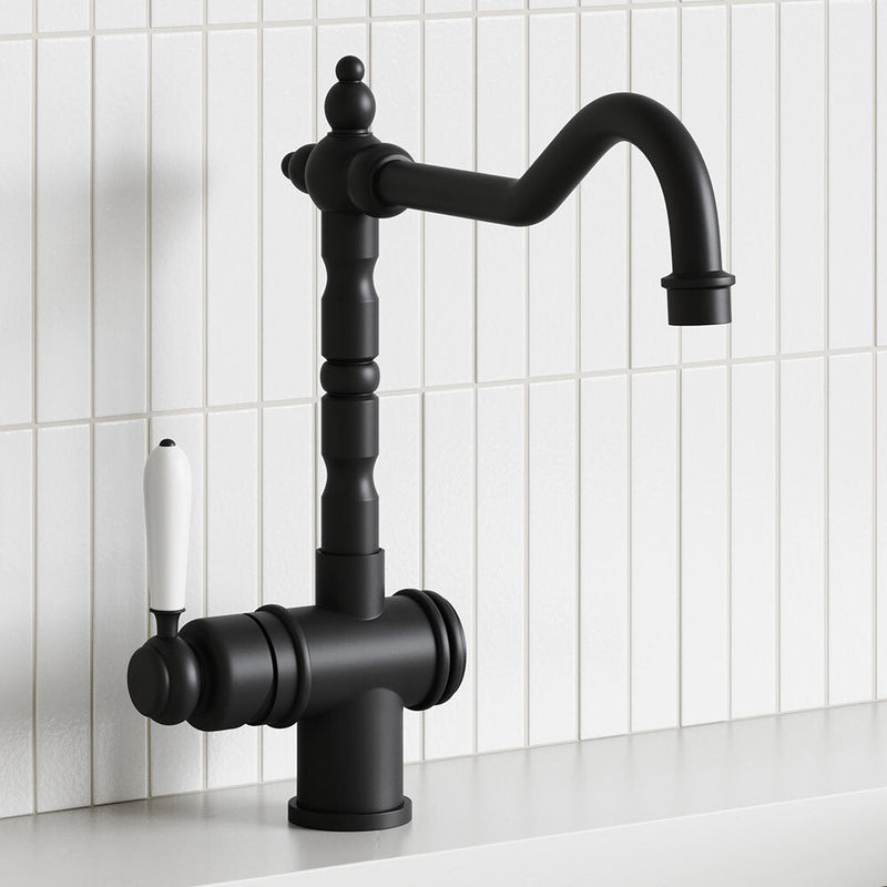Modern National Bordeaux Kitchen Mixer Matte Black