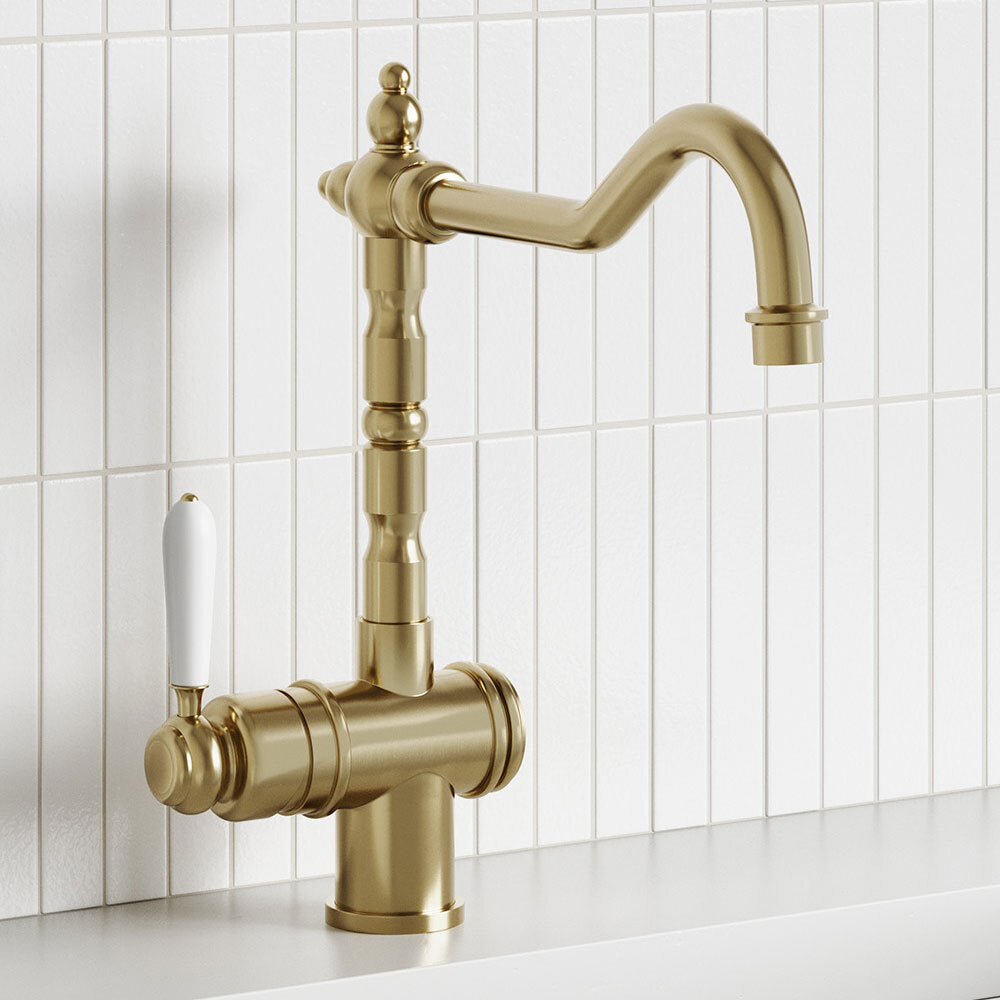 Modern National Bordeaux Kitchen Mixer Brushed Bronze