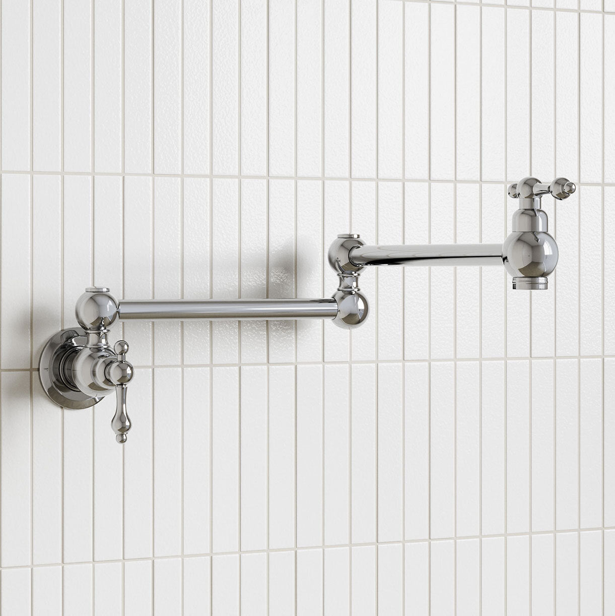 Modern National Bordeaux Cold Water Kitchen Pot Filler Chrome