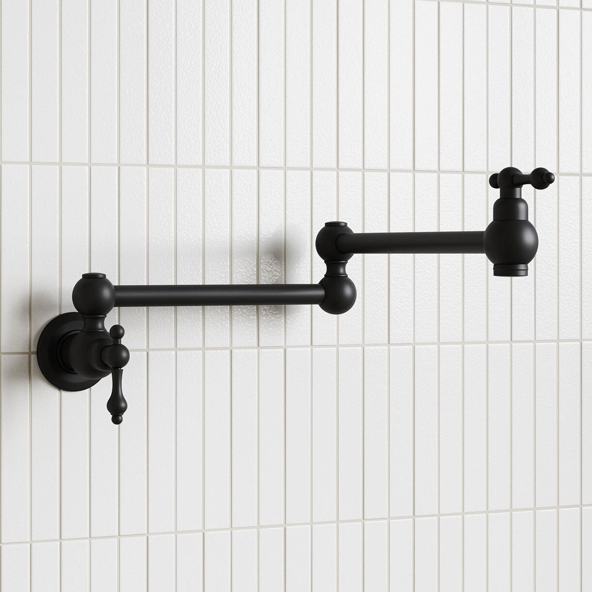 Modern National Bordeaux Cold Water Kitchen Pot Filler Matte Black