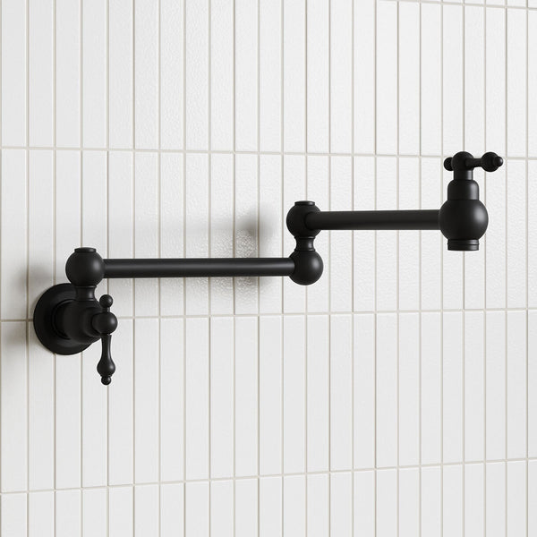 Modern National Bordeaux Cold Water Kitchen Pot Filler Matte Black