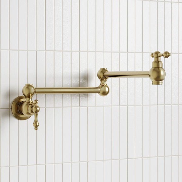 Modern National Bordeaux Cold Water Kitchen Pot Filler Brushed Bronze