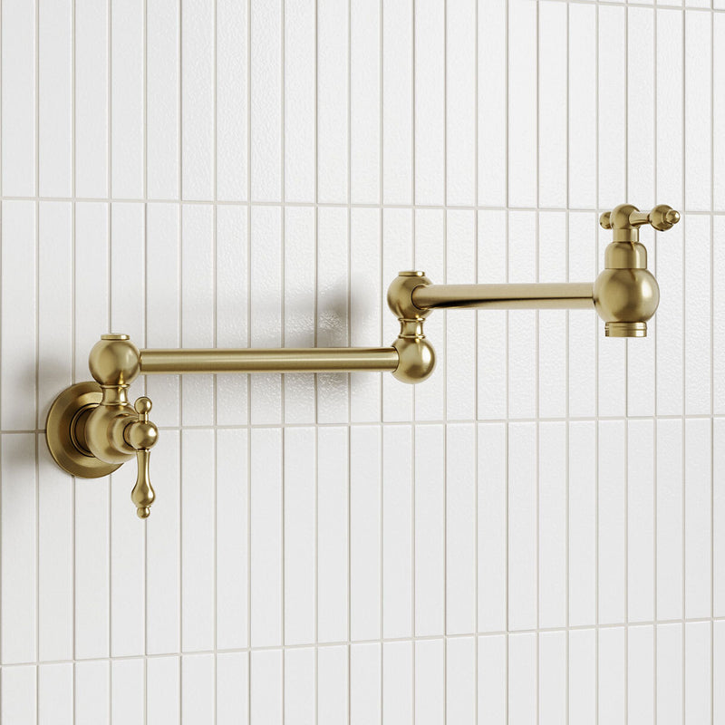 Modern National Bordeaux Cold Water Kitchen Pot Filler Brushed Bronze