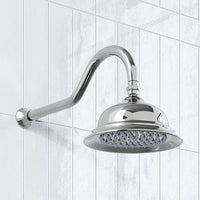 Modern National Bordeaux Shower Head and Arm Set - Chrome