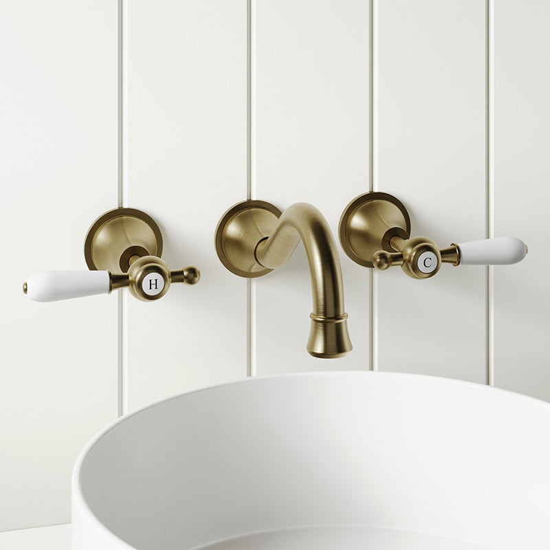 Modern National Bordeaux Wall Bath Set Brushed Bronze