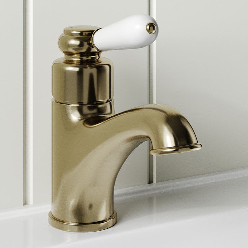 Modern National Bordeaux Basin Mixer Brushed Bronze