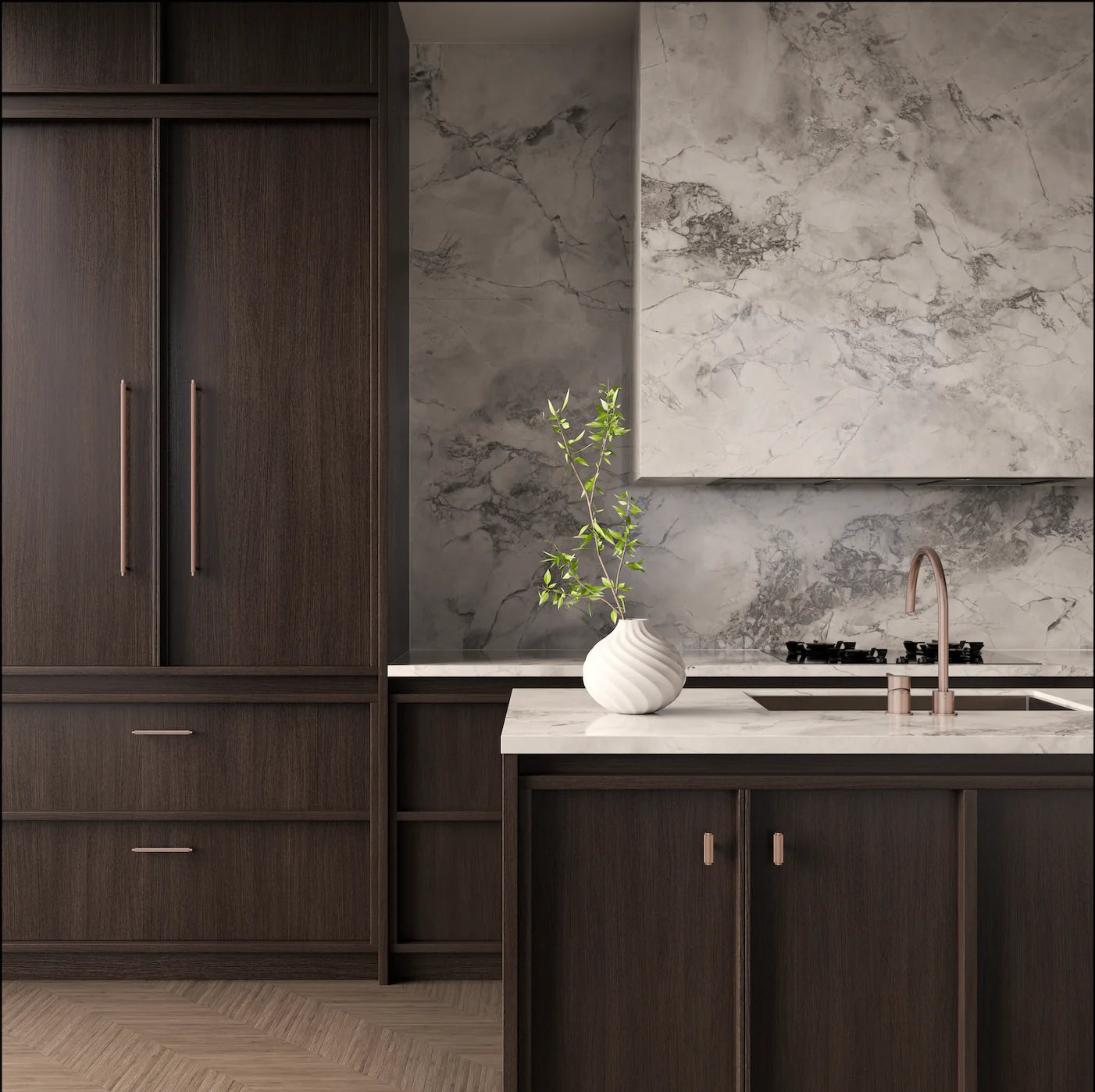 Meir Öppen Pull 200mm Cabinet Handle - Champagne