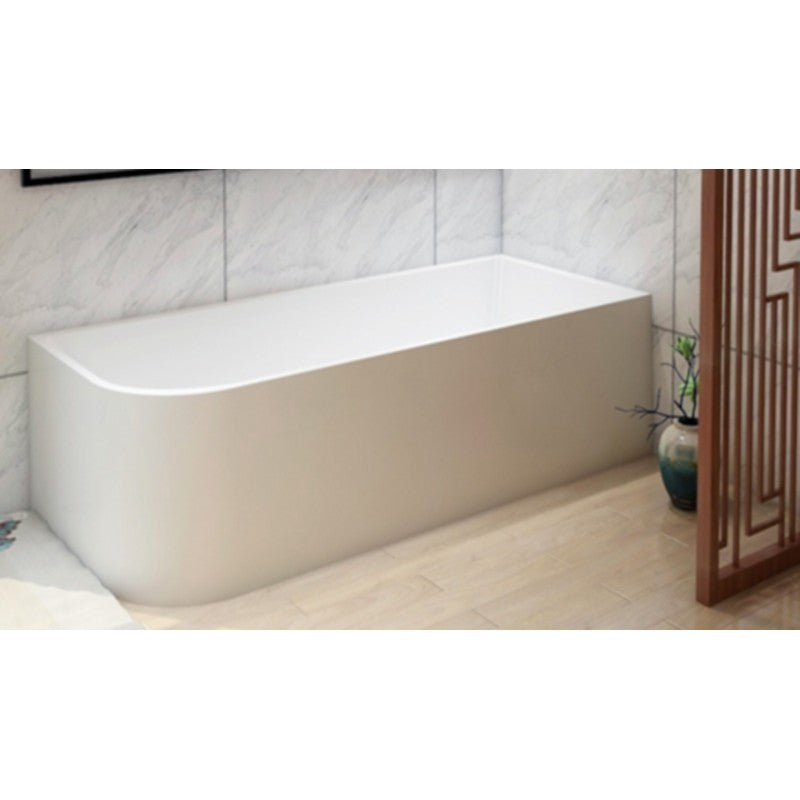 1700*730*510mm Corner Bathtub Right Corner Back to Wall Acrylic White Bath tub