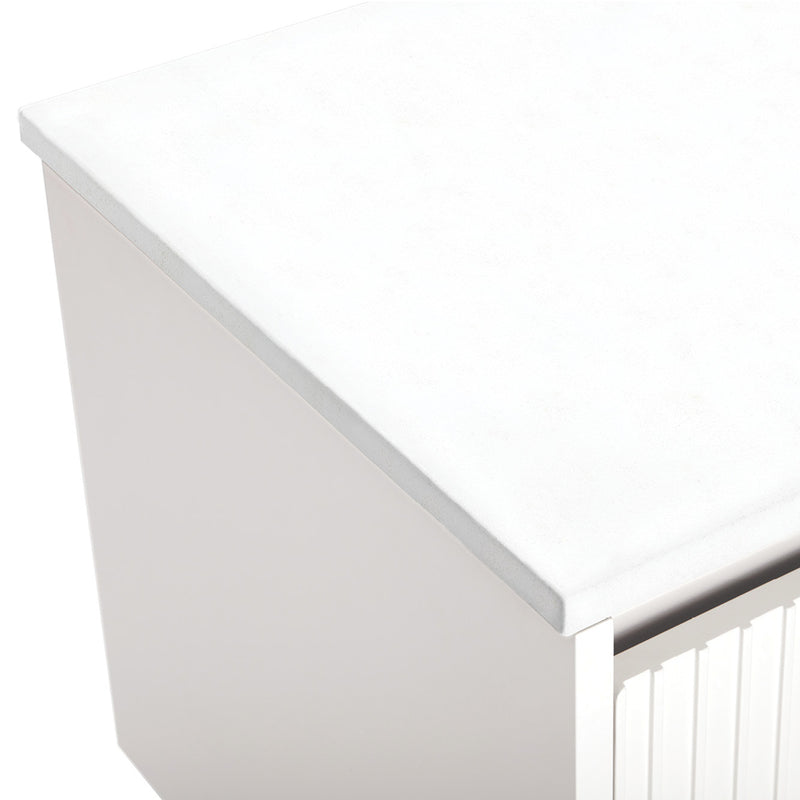 Fienza Crystal Pure Silica Free Stone Vanity Benchtop, Rectangular Full Depth