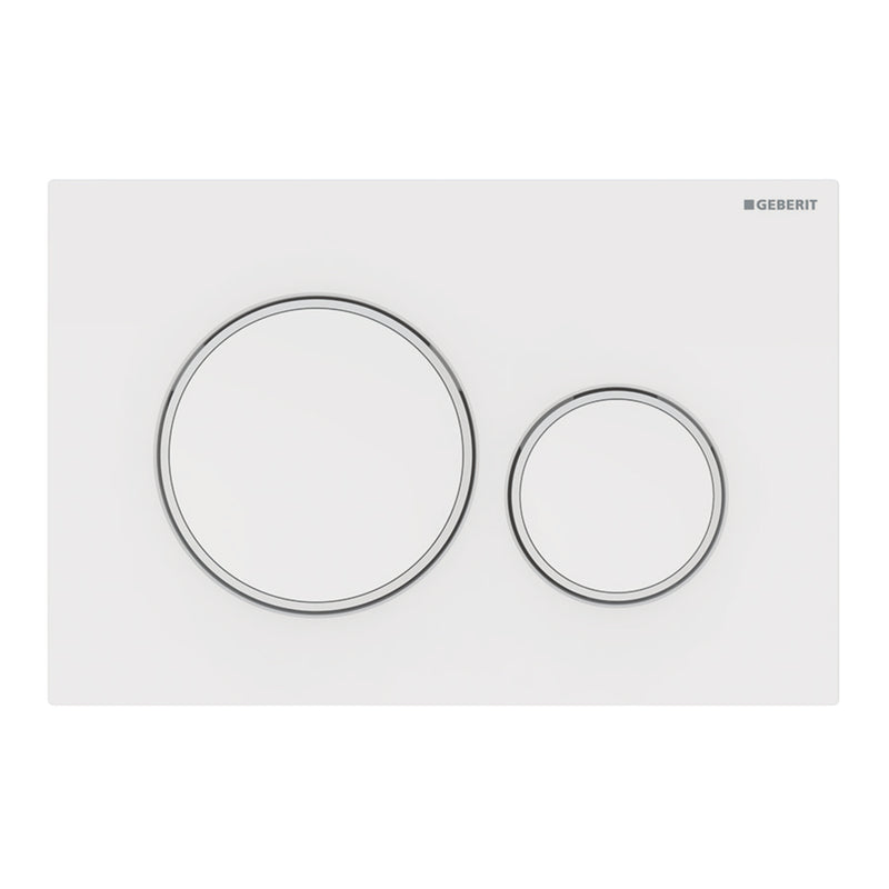 Geberit Sigma 20 Matte White Round Button In Wall