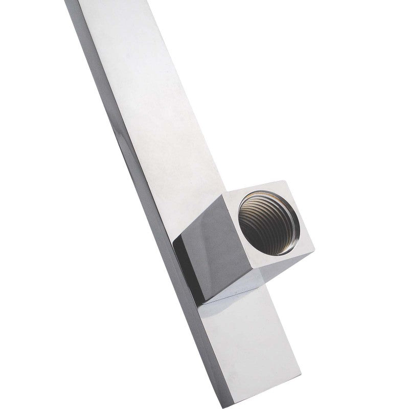 Aquaperla Square Chrome Gooseneck Wall Shower Arm