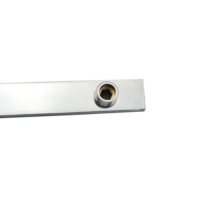 Aquaperla Square Chrome Gooseneck Wall Shower Arm