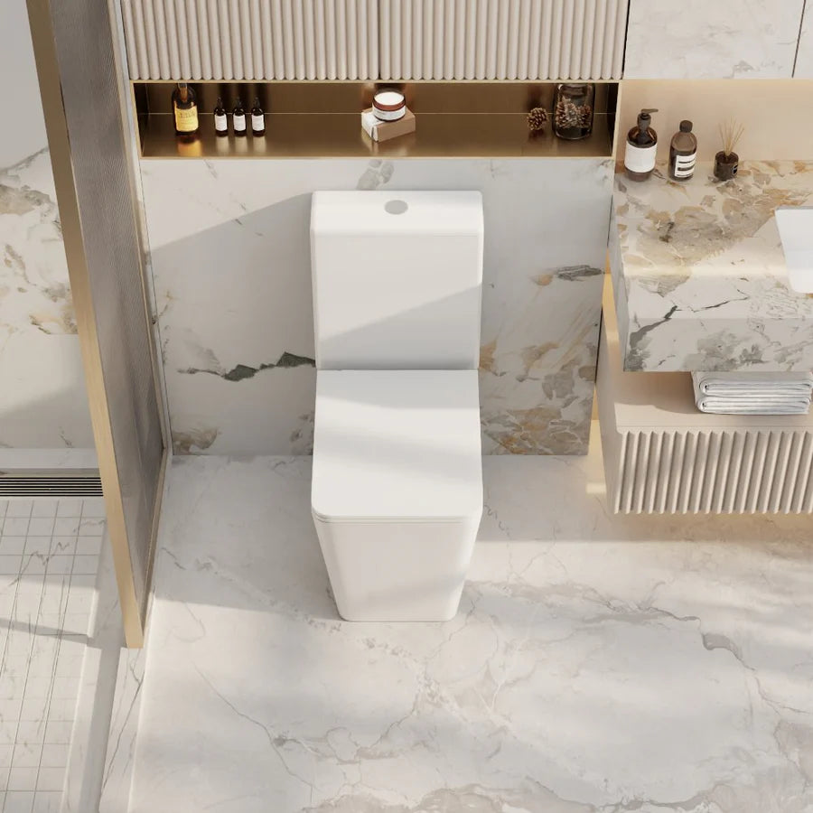 Milano Gloss White Rimless Back To Wall Toilet Suite