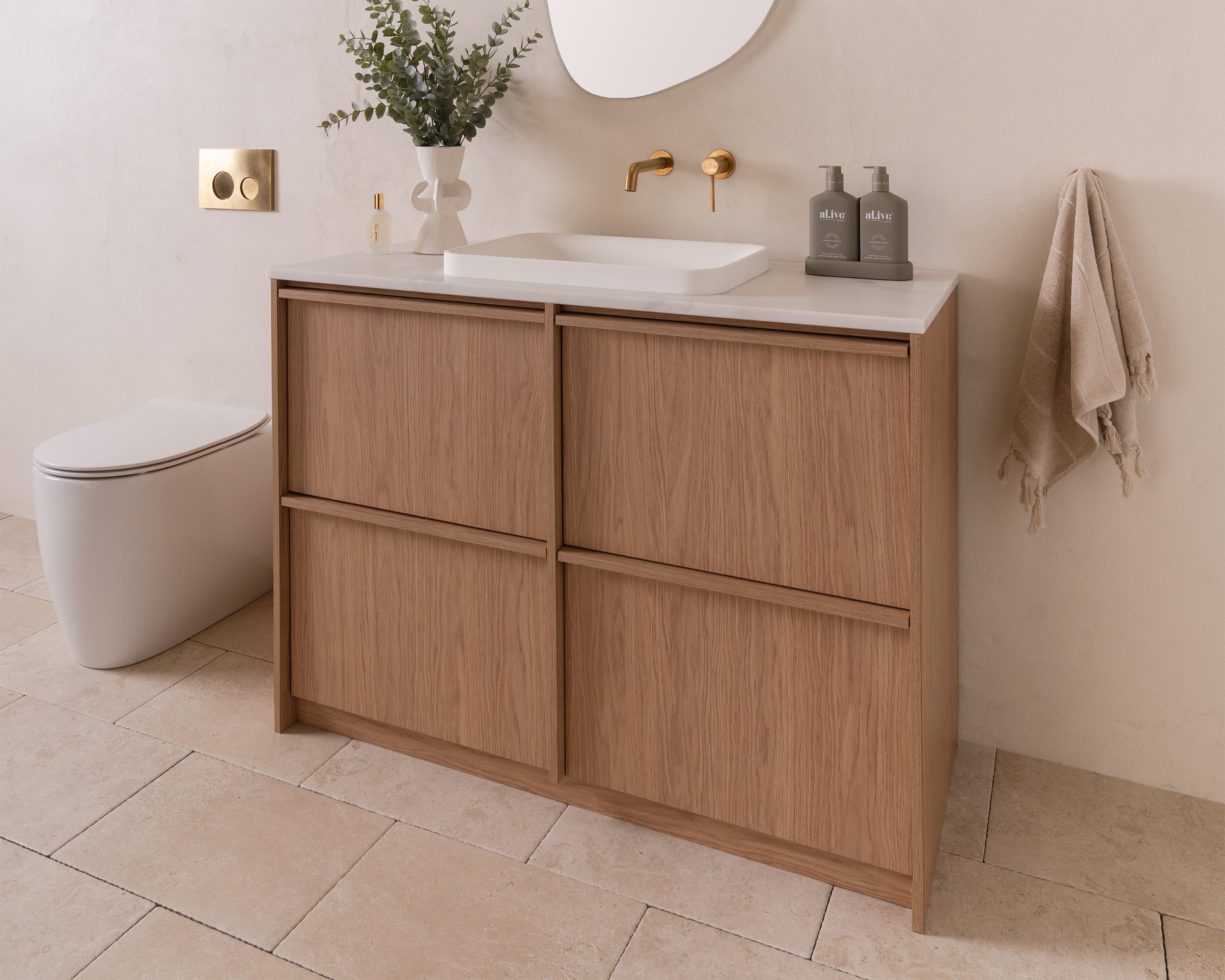 Eli 1200mm Floor Mount - Boston Oak Lifestyle