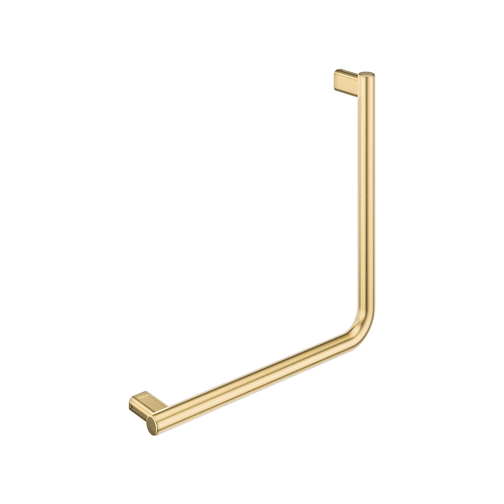Fienza 90° Care Slimline Ambulant Care Hand Grab Rail, Urban Brass