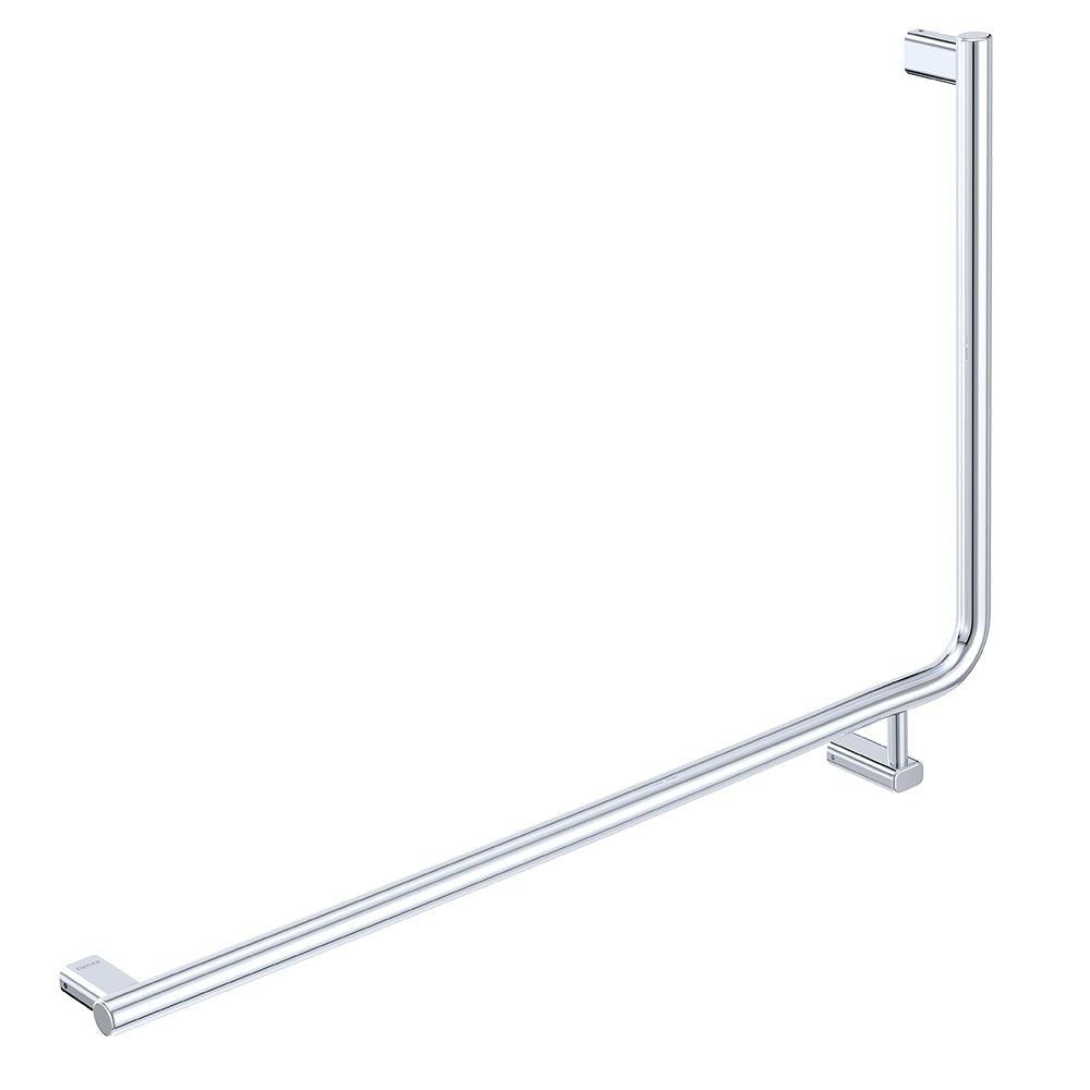 Fienza 90° Care Slimline Left-Hand Grab Rail, Stainless Steel
