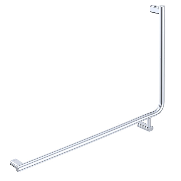 Fienza 90° Care Slimline Left-Hand Grab Rail, Stainless Steel