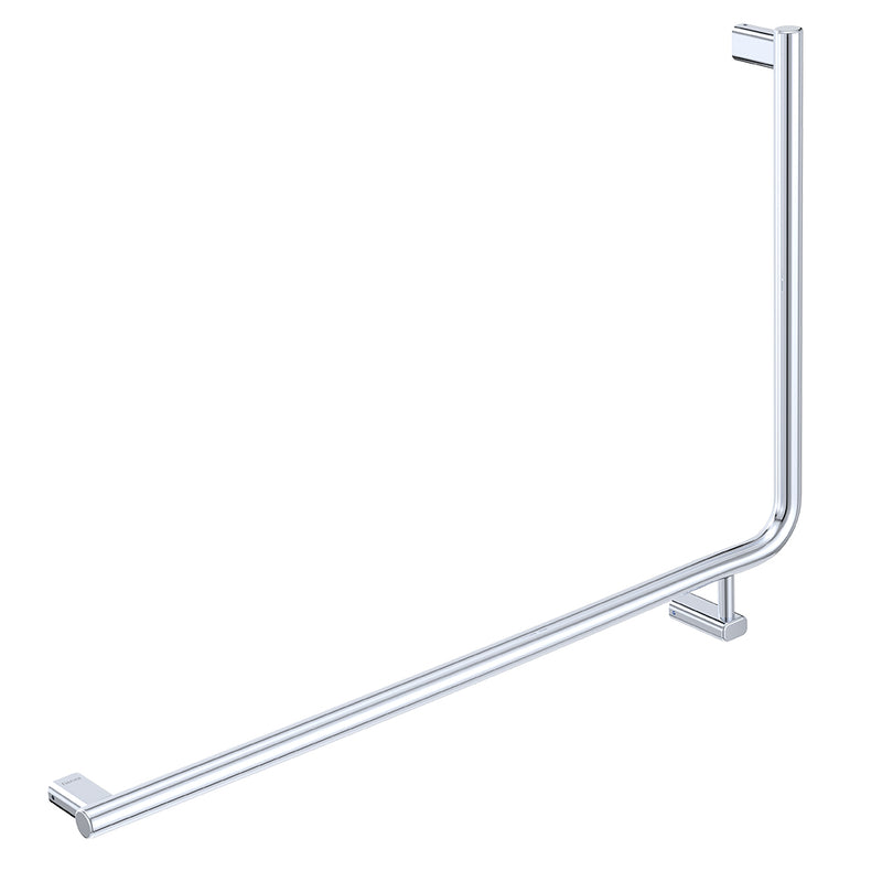 Fienza 90° Care Slimline Left-Hand Grab Rail, Stainless Steel