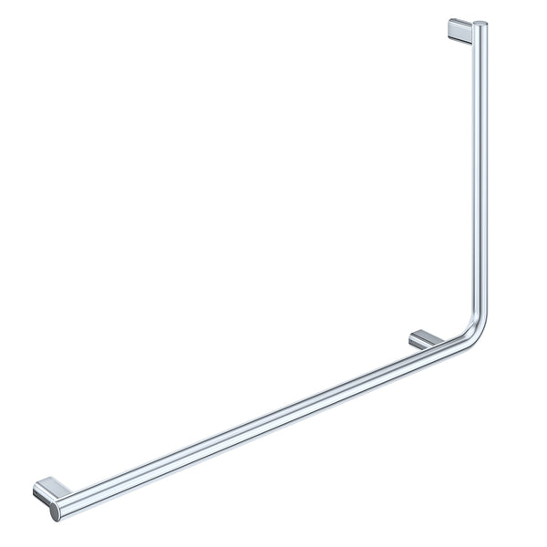 Fienza Independent Living, 90° Care Slimline Left-Hand Grab Rail, Stainless Steel