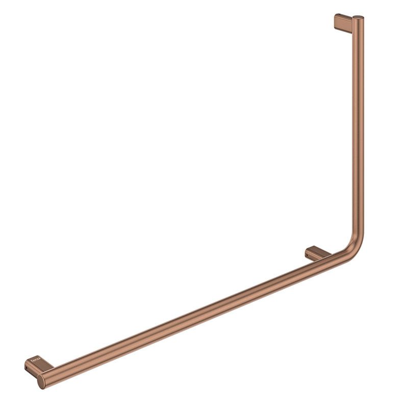 Fienza Independent Living, 90° Care Slimline Left-Hand Grab Rail, Brushed Copper