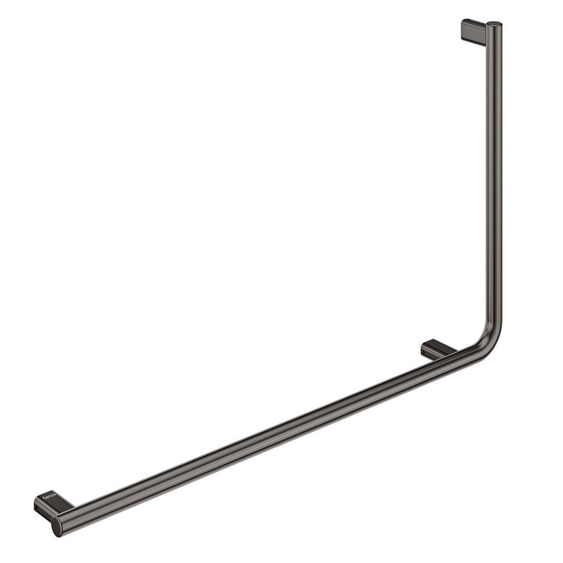 Fienza Independent Living, 90° Care Slimline Left-Hand Grab Rail, Gun Metal