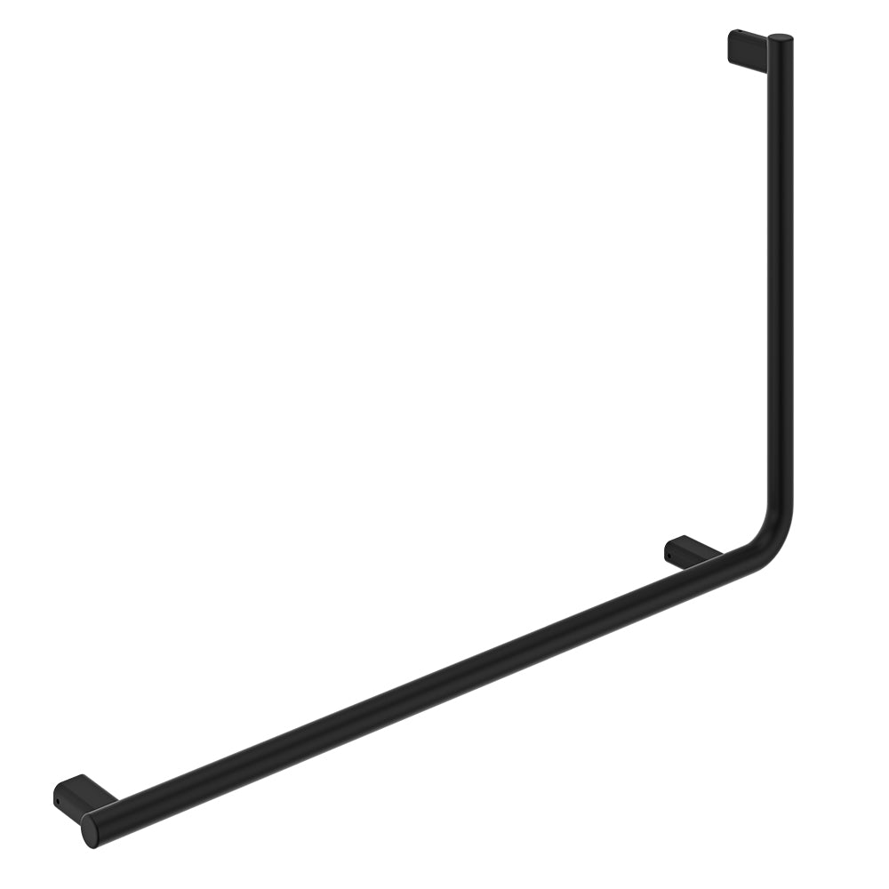 Fienza Independent Living, 90° Care Slimline Left-Hand Grab Rail, Matte Black