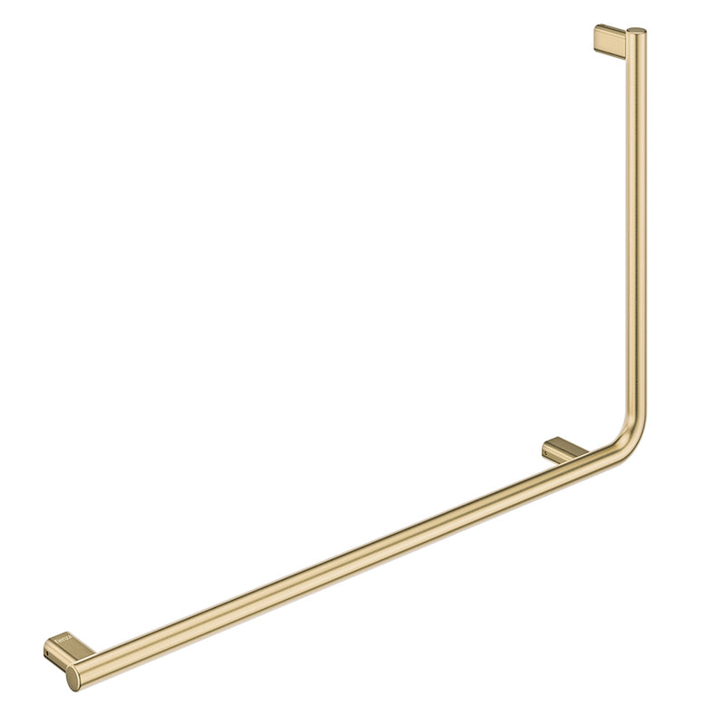 Fienza Independent Living, 90° Care Slimline Left-Hand Grab Rail, Urban Brass
