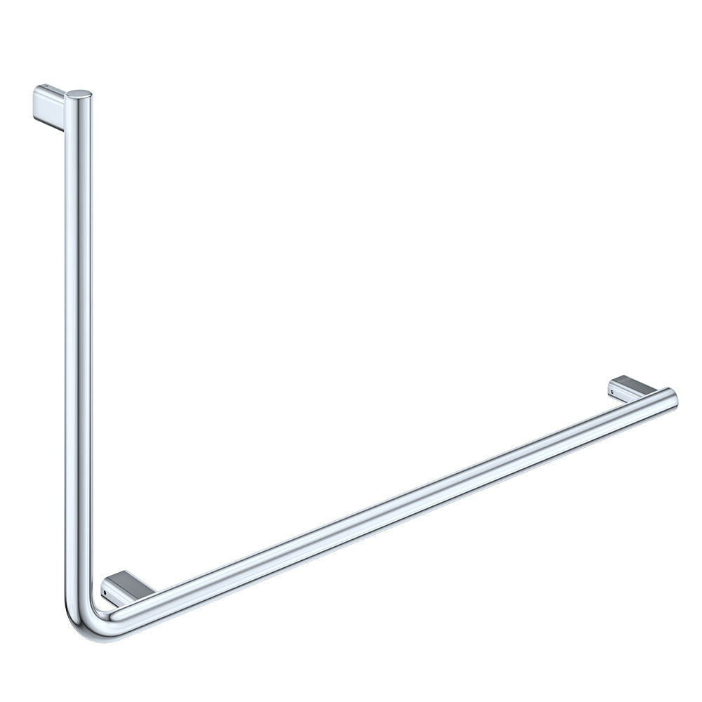 Fienza Independent Living, 90° Care Slimline Right-Hand Grab Rail, Stainless Steel