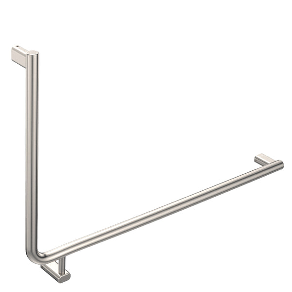 Fienza 90° Care Slimline Right-Hand Grab Rail - Brushed Nickel