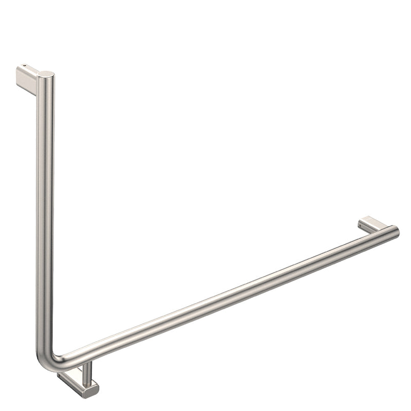 Fienza 90° Care Slimline Right-Hand Grab Rail, Brushed Nickel