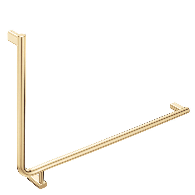 Fienza 90° Care Slimline Right-Hand Grab Rail, Urban Brass