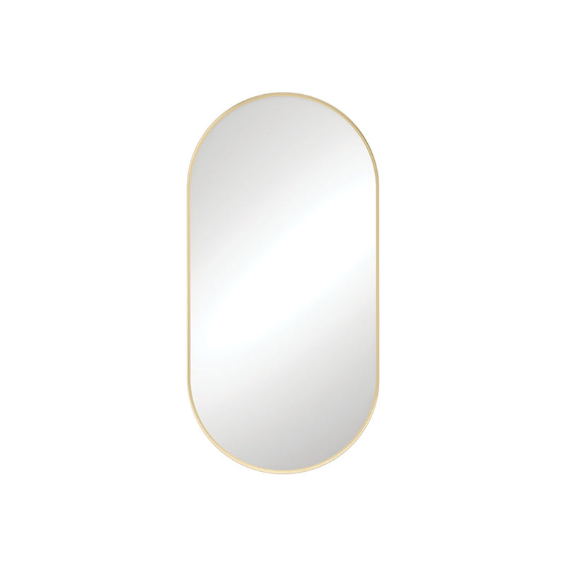 Empire Urban Brass Gold Framed Pill Oval Shaped Mirror 450 x 900mm