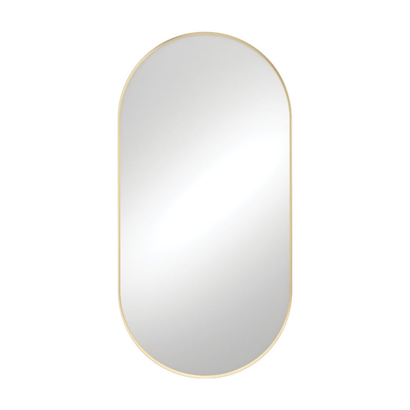 Empire Urban Brass Gold Framed Pill Oval Shaped Mirror 600 x 1200mm