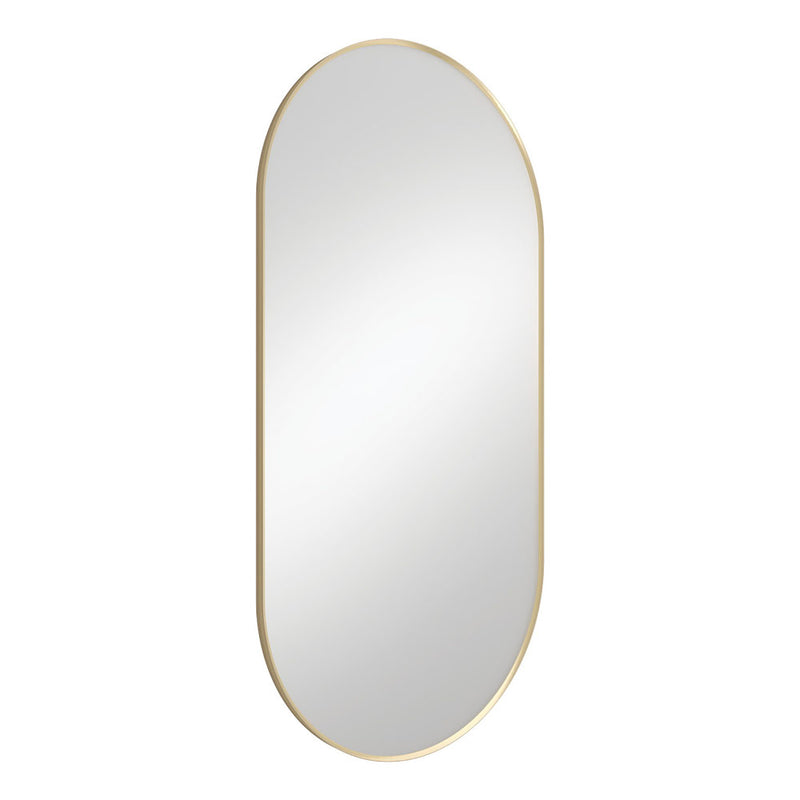 Empire Urban Brass Gold Framed Pill Oval Shaped Mirror 600 x 1200mm