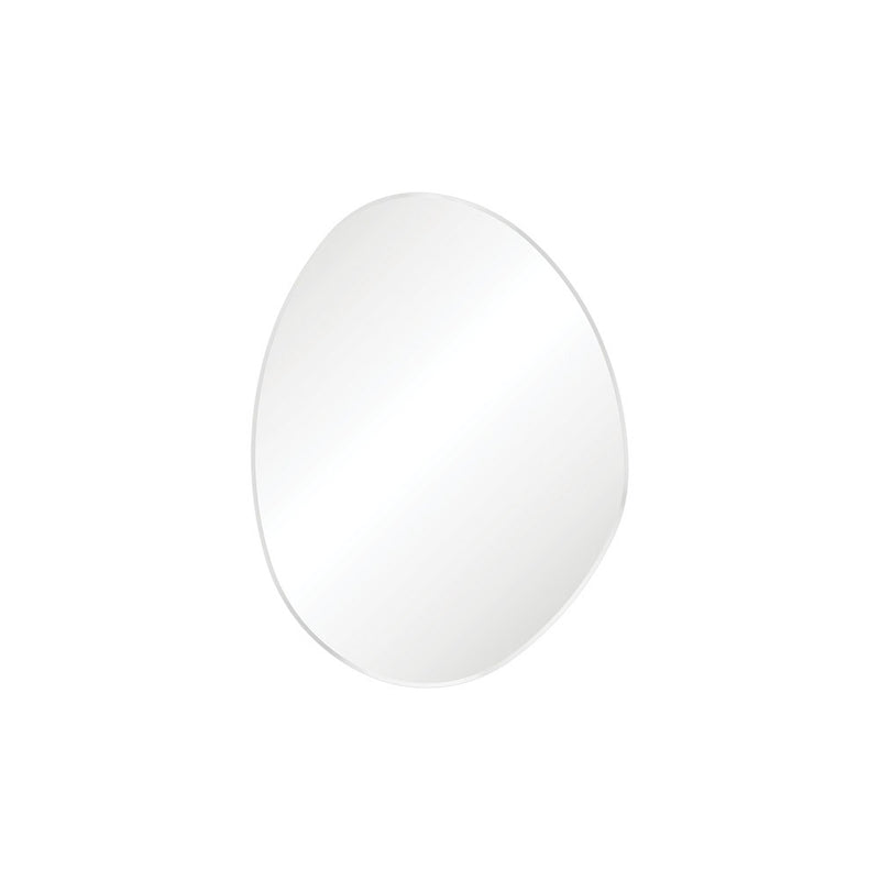 Fienza Pebble Matte White Asymmetrical Framed Mirror, 700 x 920mm