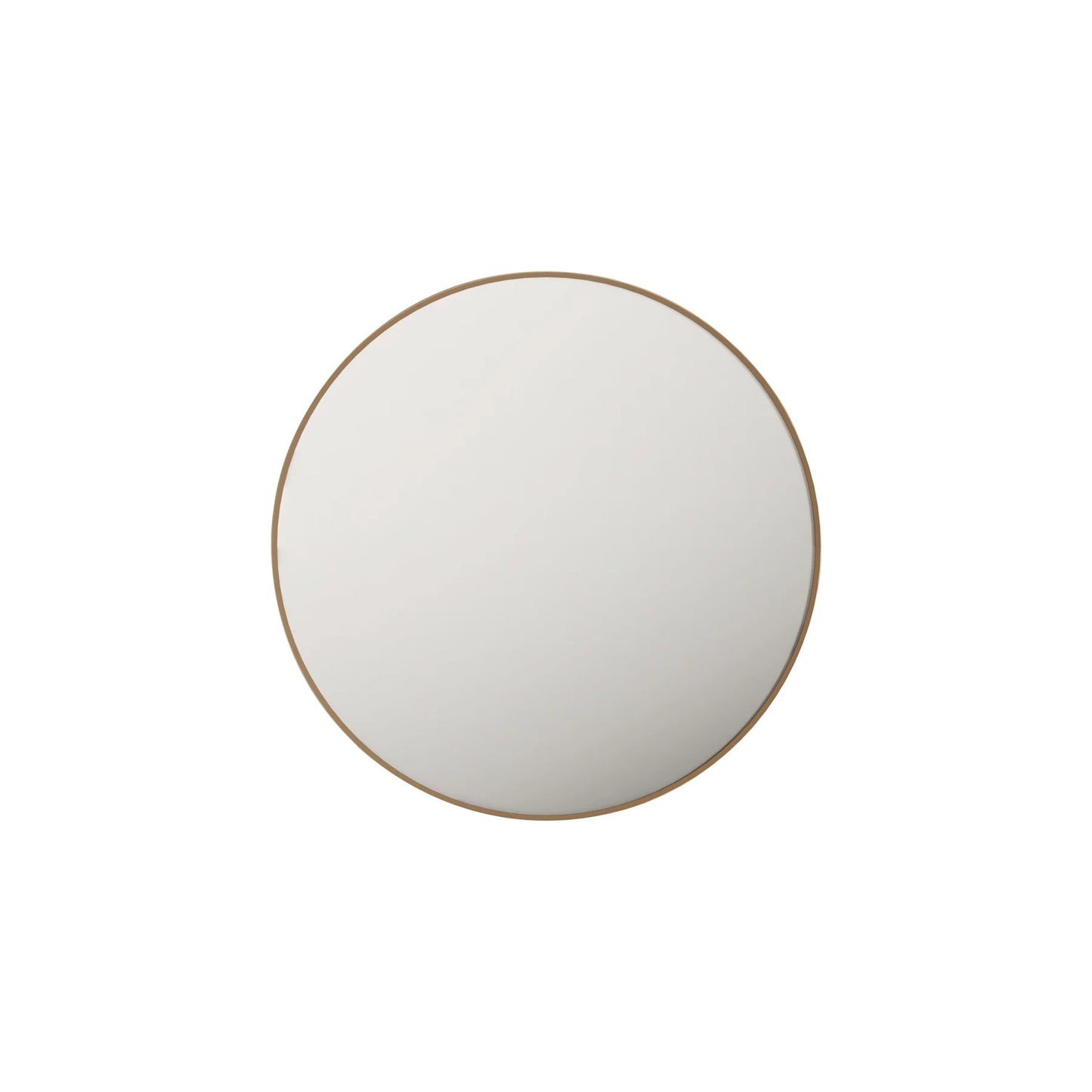 Aluminum Framed 600mm Round Mirror - Brushed Gold