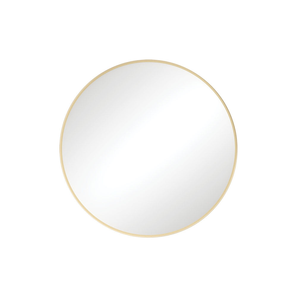 Reba Urban Brass Framed Round Mirror, 600mm, Urban Brass