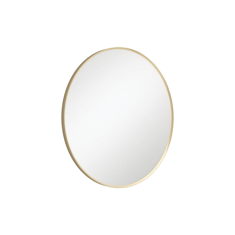 Reba Urban Brass Framed Round Mirror, 600mm, Urban Brass
