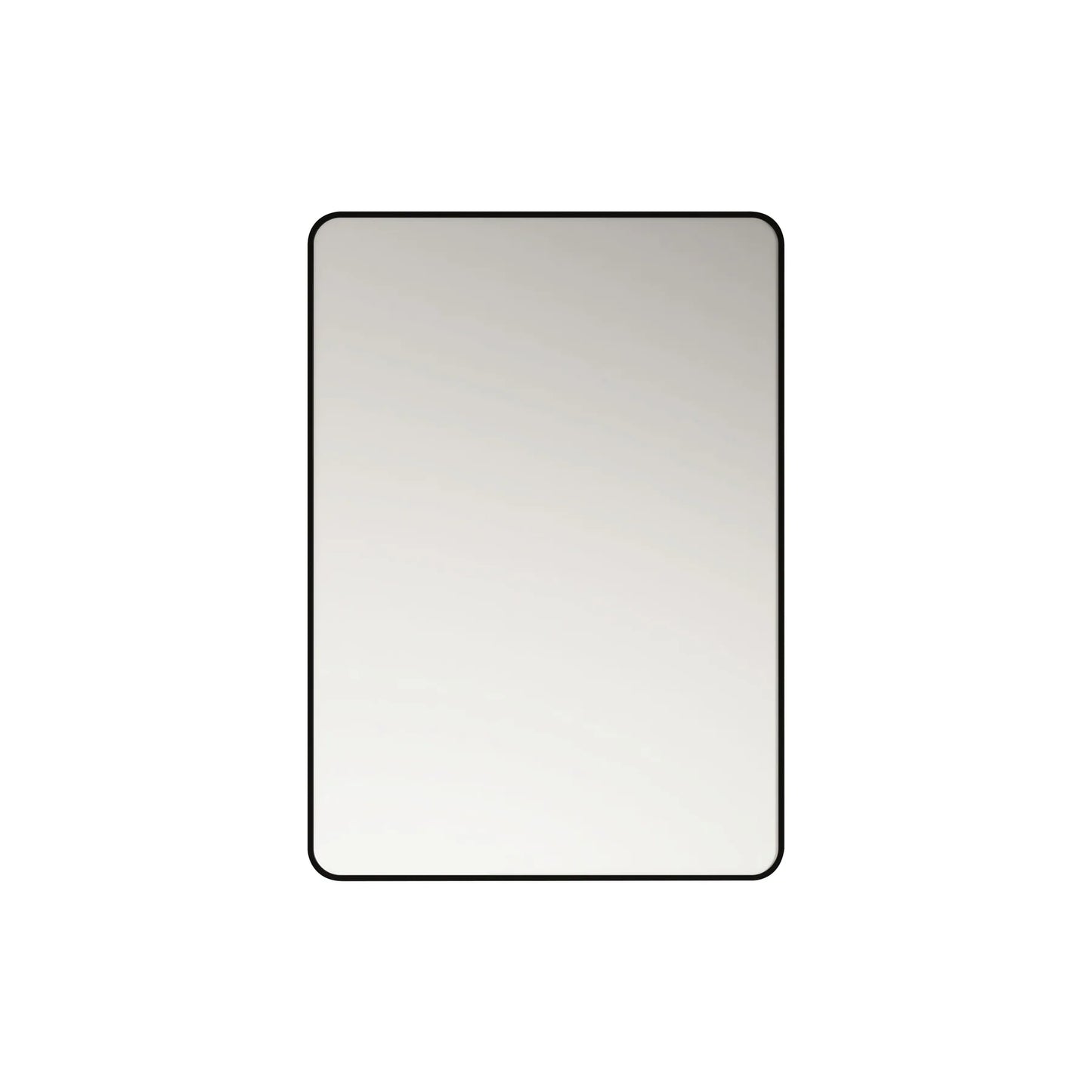 Aluminum Framed 600mm Rectangular Mirror- Matt Black