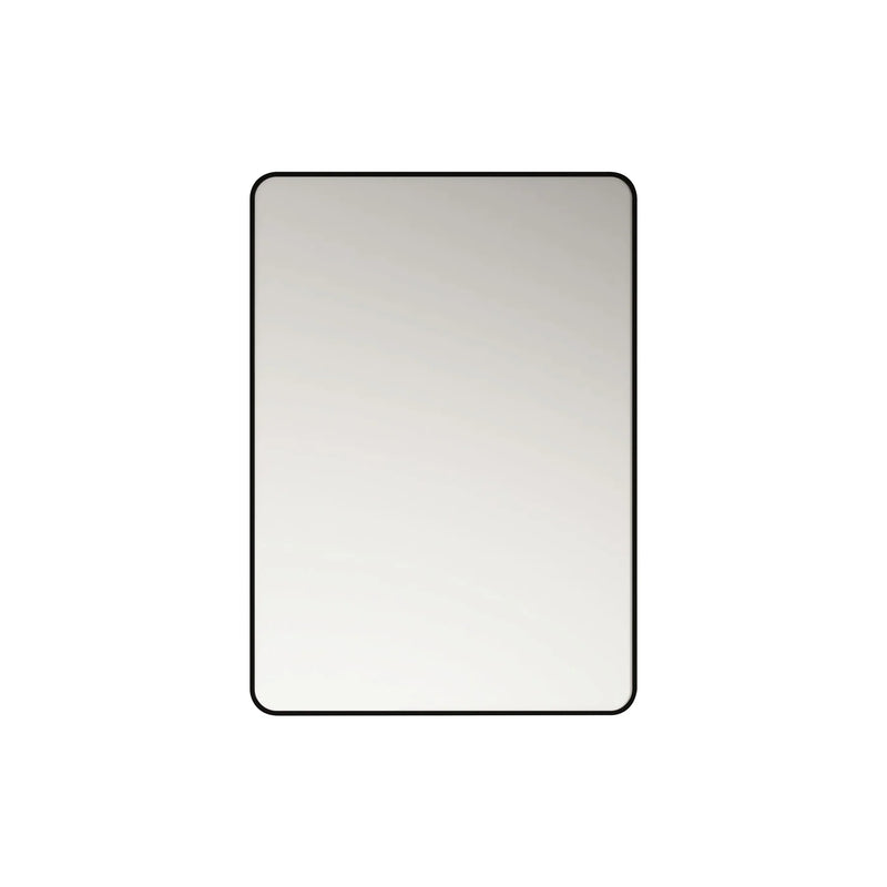 Aluminum Framed 600mm Rectangular Mirror- Matt Black
