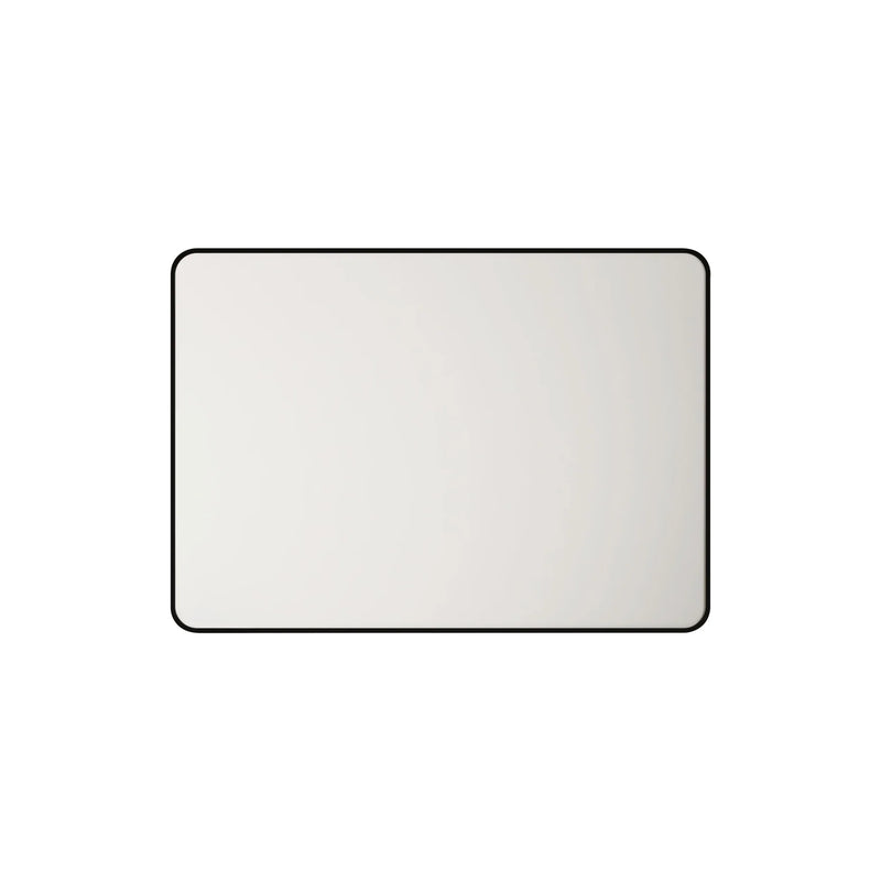 Aluminum Framed 600mm Rectangular Mirror- Matt Black