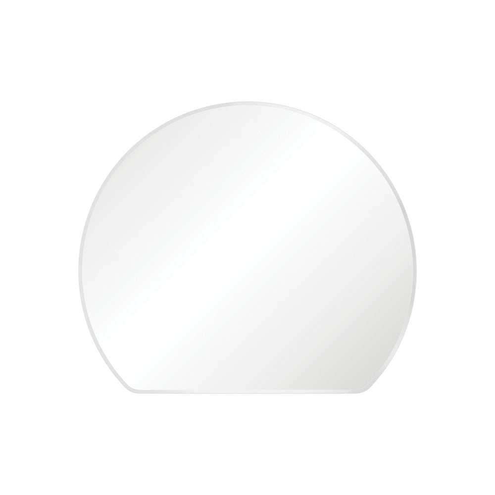 Fienza Sunrise Matte White Round Framed Mirror 800W x 690H mm