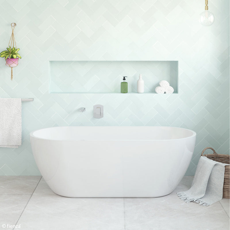 KOKO 1500 Matte White Freestanding Acrylic Bath