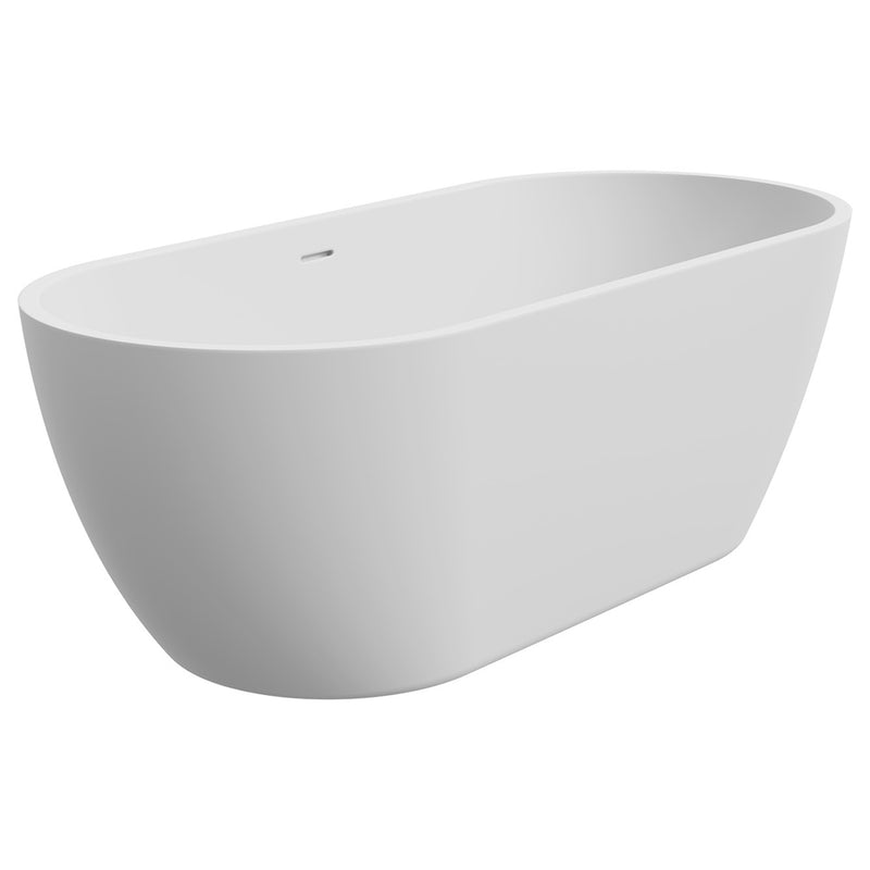 1530mm Ovia Egg Freestanding Bathtub Acrylic Matte White