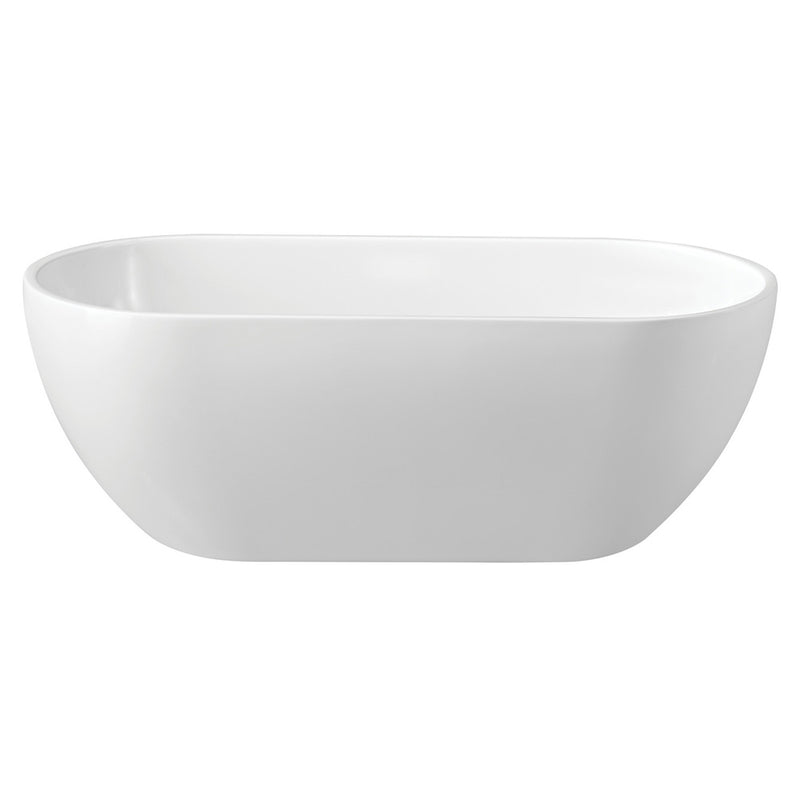 1530*770*555mm Olivia Oval Bathtub Freestanding Acrylic Gloss White Bath tub