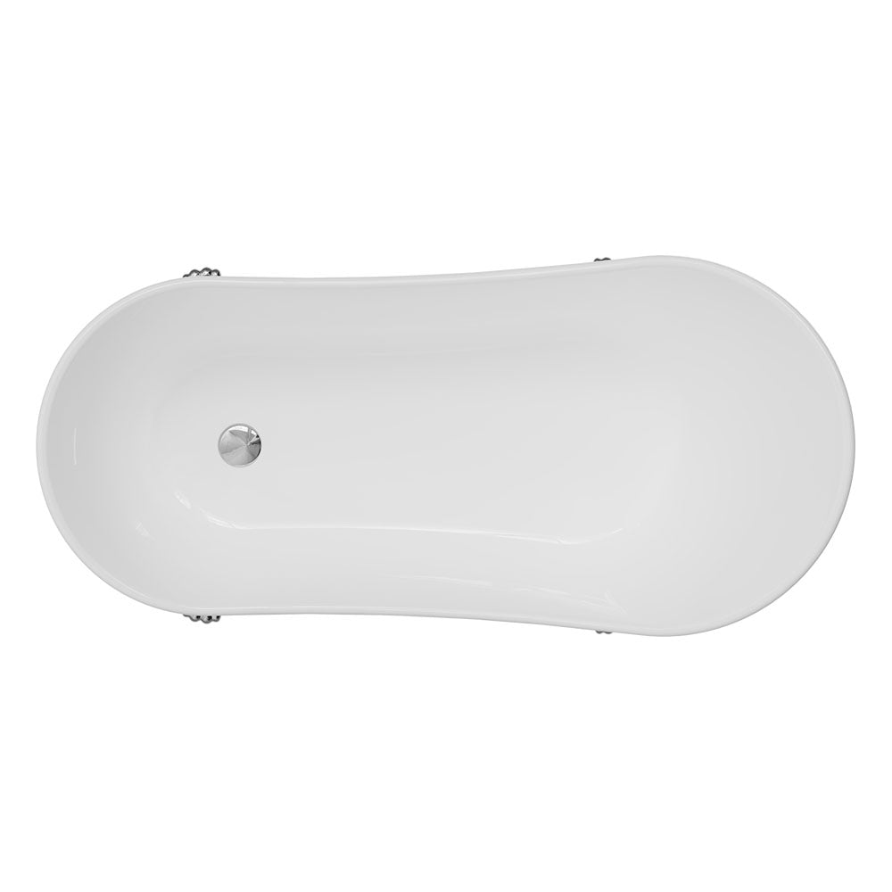 Fienza Clawfoot Acrylic Free Standing Bath Tub Chrome Feet