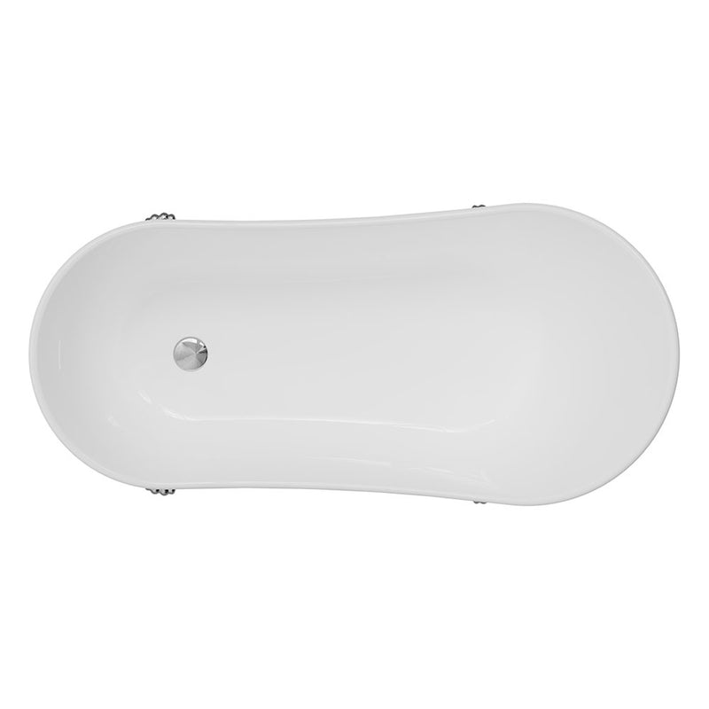 Fienza Clawfoot Acrylic Free Standing Bath Tub Chrome Feet